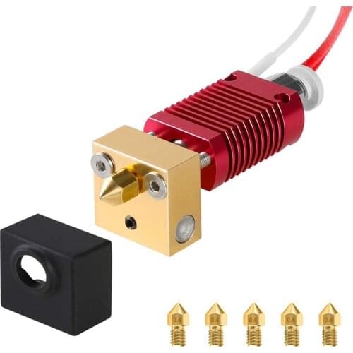 Authentic Creality Assembly Hot End Kit 3D Printer Parts, with 5X 0.4 mm Nozzle, Suitable for Ender 3