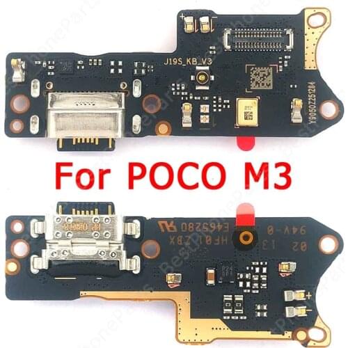 Original Charging Port For Xiaomi Mi Poco M3 Charge Board Flex Cable Plate Ribbon Socket Usb Connector Repair Spare Parts