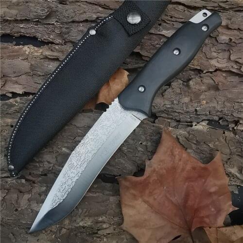 Outdoor Tactical Camping Hunting Survival Pocket Knife Straight Knife 8Cr13Mov Blade Fixed Portable Kitchenware Tool with Sheath
