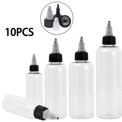 10PCS Empty Tattoo Cap Bottle Plastic 15ml 30ml 60ml 120ml Tattoo Accessories