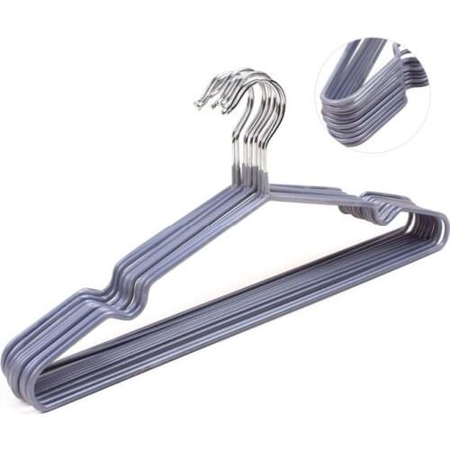 Colorful Clothes Hangers Rubber Stainless Steel Clothing Rack Shirt Pants Drying Hook Non Slip Вешалка Для Одежды