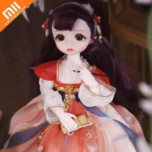 Xiaomi 30cm BJD Doll 28 Movable Joint Cute Dress Up Exquisite Makeup Can Change Makeup DIY Toy Doll Christmas Gift for Girls