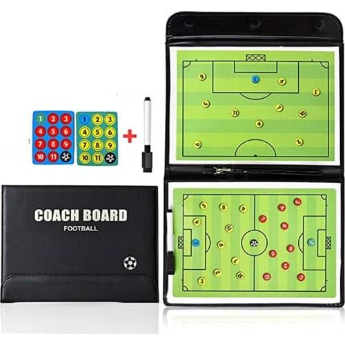 Foldable Football Coaching Board Magnetic Soccer Tactic Strategy Board With Marker Pen Football Training Teaching Clipboard