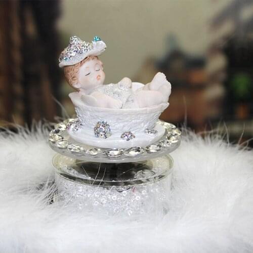 Car decoration creative resin accessories in the car feather cute angel solar rotating angel baby car decoration
