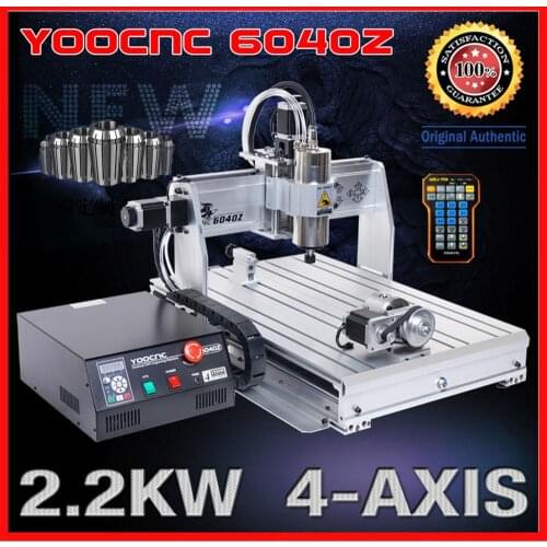 USB ! CNC 6040 4 axis 2.2KW CNC router wood carving machine woodworking milling engraving machine cnc engraver mach3 control+bit