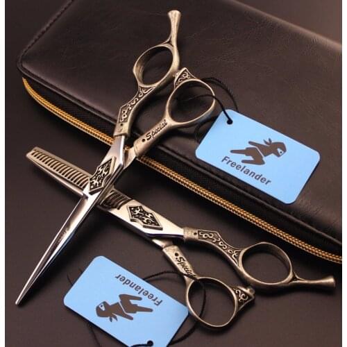 High quality 6 inch Professional Hairdressing Scissors Hair Cutting Tool barber set shears thinning salon