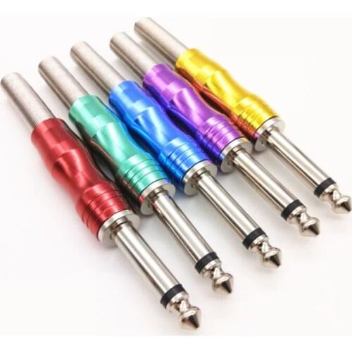 10pcs 6.35mm / 6.5mm 2 Pole Mono Male Plug 6.35 Amplifier Microphone jack Plug Speaker Audio Connector