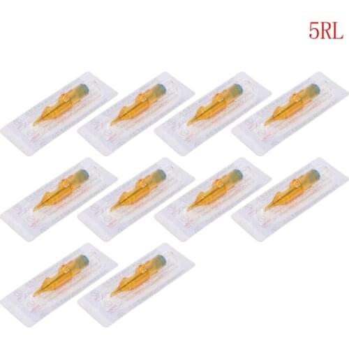 10pcs Sterilized Disposable Tattoo Cartridge Needle Tools RL/RM/M1/RS Accessory