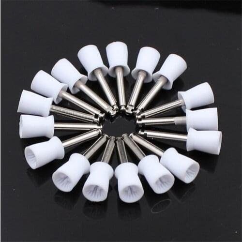 10pcs Dental Polishing Cup Tooth Polish Polishing Brush Polisher Prophy Rubber Cup Latch Dentist Tool Lab Material Shank 2.35mm