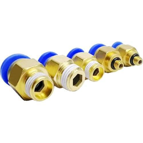 10PCS BSPT 1/8'' 1/4'' 3/8'' 1/2'' Male-4 6 8 10 12mm Pneumatic Connectors Male Straight One-Touch Fittings