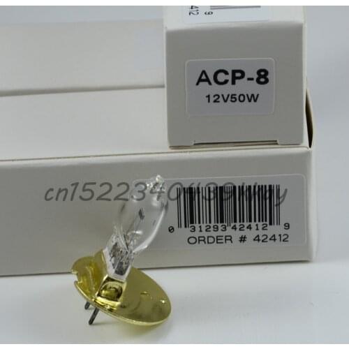 For Topcon ACP-8 12V 50W projector bulb,42412-20400 LS,7027 12V50W halogen lamp assembly,2 pins round brass disk