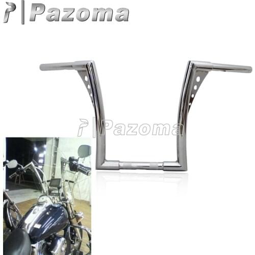 Chrome/Black Retro Custom 12" Rise APE Hanger Handlebar Motorbike Hand Control Bar for Harley Softail Sportster Touring Glide
