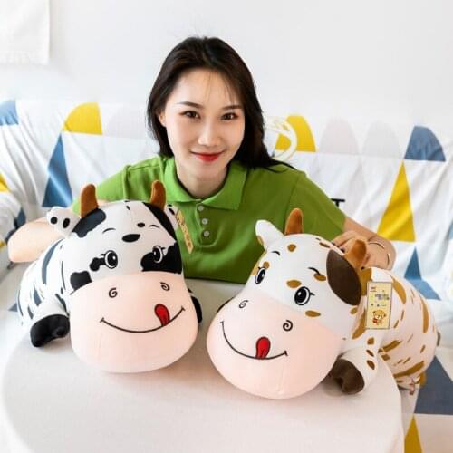 New Simulation Dairy Cow Plush Toy Doll Child Sleeping Pillow Custom Birthday Gift Annual Meeting Gifts