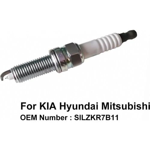 COWTOTAL Iridium Spark Plug for KIA Rio Carens Venga Sorento Hyundai Sonata Veloster Santa Fe Genesis SILZKR7B11 ( Pack of 4 )