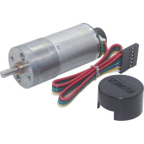 6V 12V 24V 12 To 1360RPM Micro Electric Motor DC Geared Motor With New Encoder