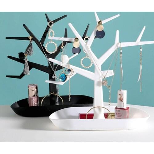 Desktop Necklace Earring Display Stand Frame Cosmetics Pendant Ring Jewelry Storage Rack Simple Desktop Storage Accessories