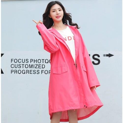 Adult Fashion Hiking Raincoat Womens Long Poncho Plus Mens Lightweight Cute Whole Body Waterproof Single-person Rainwear