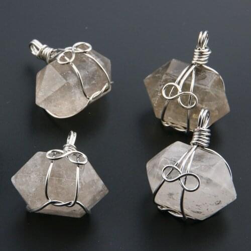 Natural Stone Crystal Pendant Water Irregular Shape Pendants for Jewelry Making DIY Necklace Accessories Reiki Healing Jewellery