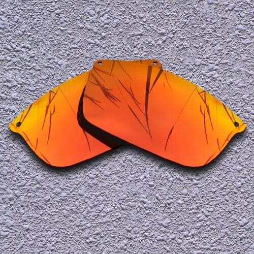 Polarized Replacement Lense For-Oakley Carbon Blade Sunglasses Frame True Color Mirrored Coating - Fire Red Color Options
