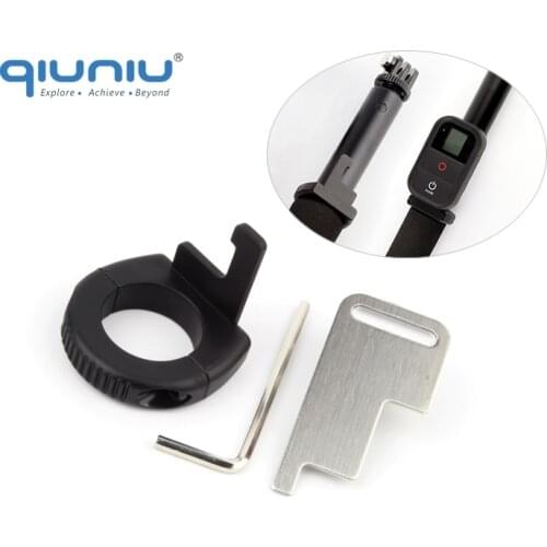 QIUNIU For GoPro Accessories Large WiFi Smart Remote Control Lock Mount Holder Ring Adapter for GoPro Camera Monopod Pole