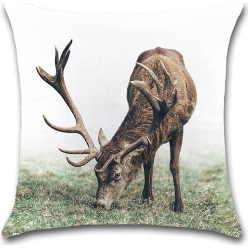 Relaxing Home Warm Colors Pineapple Elk Print Cushion Cover Decoration Sofa Chair Car Seat Friend Bedroom Kids Gift Pillowcase