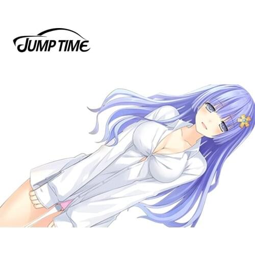 JumpTime 13cm x 7.3cm Sexy Car Sticker Izayoi Miku Render Anime JDM Window Decal 3D Car Styling Accessories