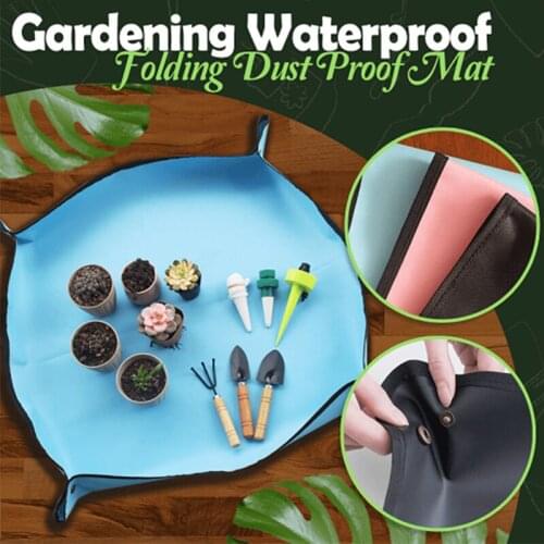 Gardening Waterproof Folding Dust Proof Mat Reusable Flower Planting Mats Transplanting Foldable Pad Mix Soil Lock Design