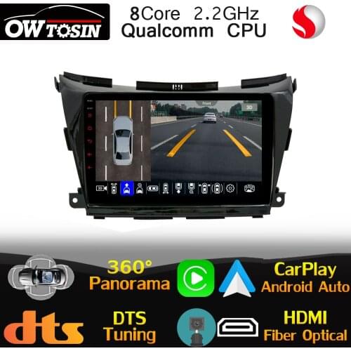 Qualcomm 8Core Android For Nissan Murano 3 Z52 2015-2021 360 Camera Car Media WiFi Radio Stereo Optical HDMI 360 Panoramic GPS