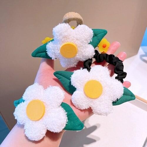 South Korean buyer purchasing models girl sweet wind cute little flower hair rope rubber band hair accessories head tie