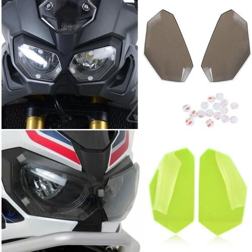 Motorcycle Headlight Screen Cover Guard Lens Protector for Honda CRF1000L Africa Twin 2016 2017 2018 2019 Green Brown