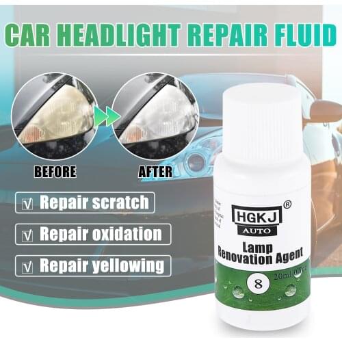 Uxcell 20ml Car Headlight Repair Fluid Restoration Kit Scratch Remove Repair Polishing Brightening Car Light Repair Agent
