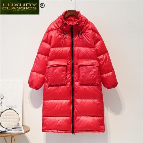 Winter Down Jacket Fashion Women Clothes 2021 Korean Brand Light Duck Down Coat Female Thick Warm Down Parka Hiver LW1627