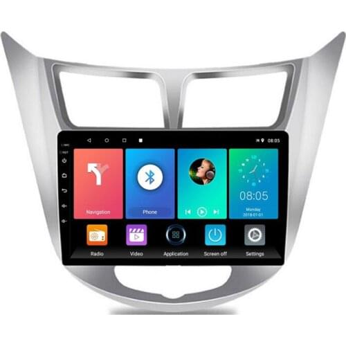 2 DIN 9 inch Android 8.1 car multimedia player for Hyundai accent Verna 2012-2016 Support Music AUX WIFI support DVR