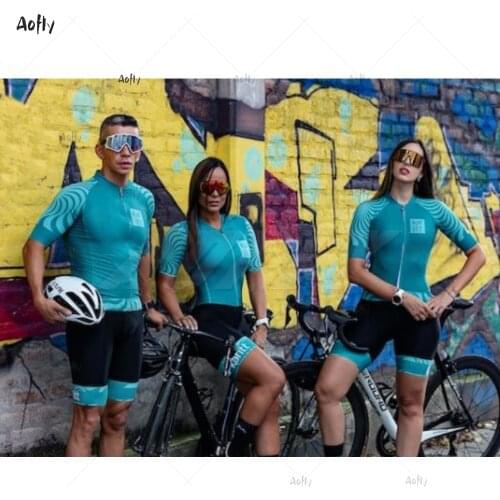 2020Kafitt Couples Triathlon Cycling Clothing Skinsuit Sets Jumpsuit Macaquinho Ciclismo Feminino Maillot Bike Clothes Summer
