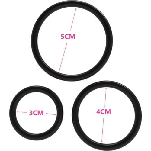 3Pcs 3/4/5cm Silicone Stretchy Cock Penis Ring For Men Delay Ejaculation Penis Cage Rings Cock Ring Adult Products Sex Toys