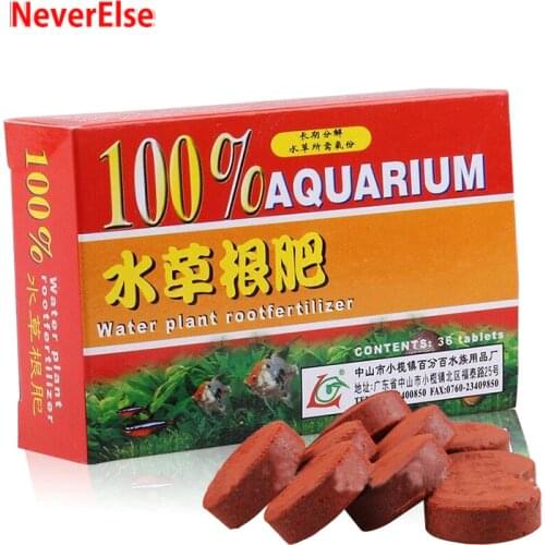 36pcs/Box Aquarium Water Plant Root Fertilizer Tablets Rapid Growth Nutrition for Fish Tank Pond Aquatic Cylinder Plants Tank