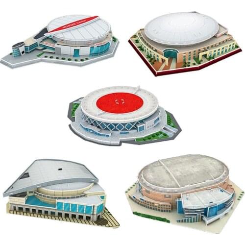 3D Puzzle Jigsaw World Basketball Court Stadium Playground DIY Assembled Model
