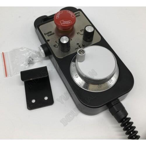 4Axis Universal MPG Hand Wheel Pendant Handwheel Manual Pulse Generator with Emergency Stop for CNC Router Printer Lathe