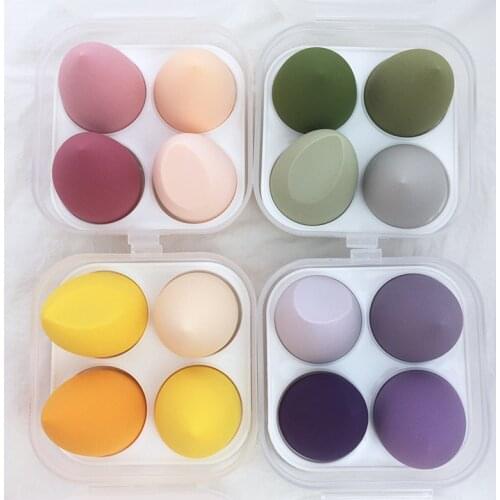 4 PCS/Set Face Skin Foundation Powder Blush Makeup Puff Wet Become Bigger Cosmetic Beauty Tool Make Up Sponge