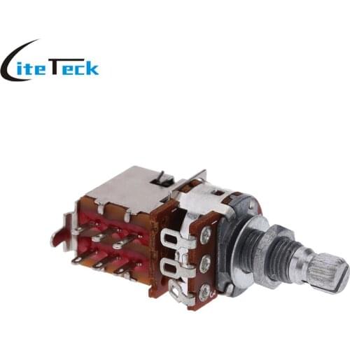 B500K Electric Guitar Potentiometer Push Pull Switch Volume Control Pot Potentiometer Split Shaft Pots Knobs Guitar Accessory