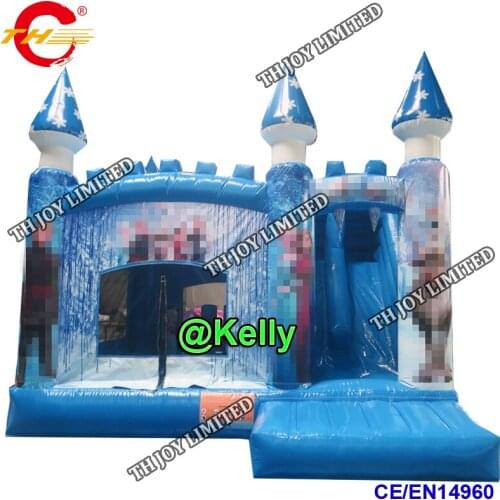 Free shipping free cartoon printing giant inflatable bouncy castle with slide, inflatable slide bouncer inflatable bouncy house