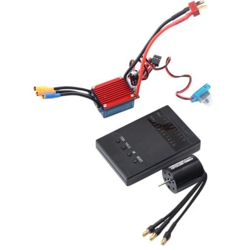 RC 2430 Motor 4P Sensorless Brushless Motor 25A Brushless ESC with Programming Card for 1/16 1/18 RC Car Truck
