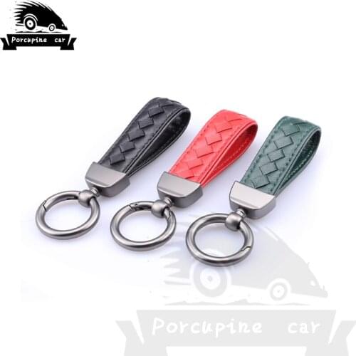 New 3 Colors Genuine Leather Keychain Key Chain for Mercedes BMW Audi Volkswagen Chevrolet Cadillac Porsche Ferrari for Toyota