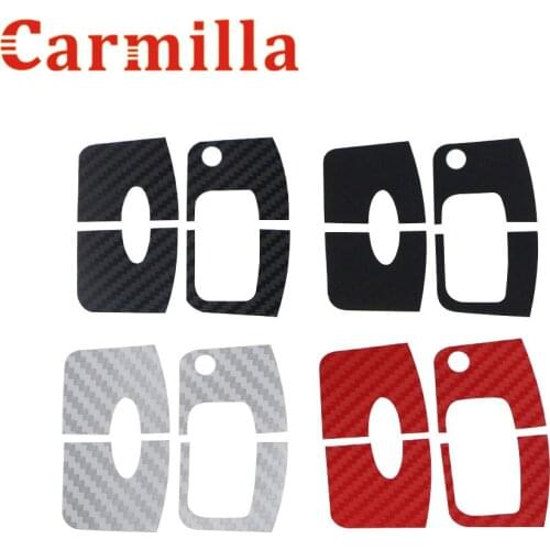 Carmilla Colorful Carbon Fiber Or Scrub Car Key Sticker Cover Case For Ford Focus 2 3 2009-2012 Fiesta Ecosport 2012 2013 2014