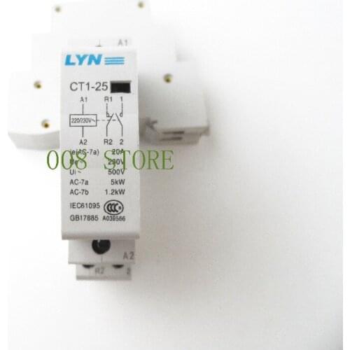 CT 2P 20A 220V 1NO 1NC household AC contactor /Household contact module LYN