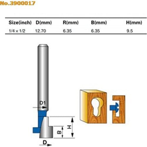 1/2'' T-Slot Cutter Steel Handle Milling Router Bit 1/4'' Shank For Woodworking