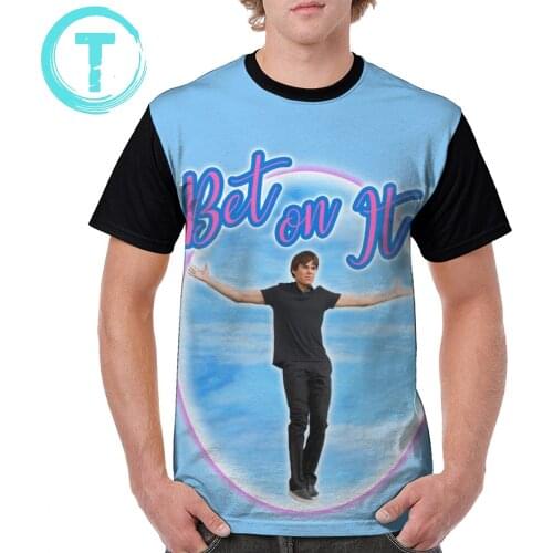 High School Musical T Shirt Bet On It Troy Bolton Zac Efron In High School Musical T-Shirt Printed Men Graphic Tee Shirt