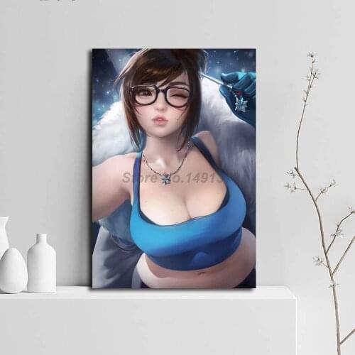 Sexy Cartoon Girl Picture Mei Game Character Poster Canvas Prints Modular Paintings For Living Room On The Wall Home Decoration