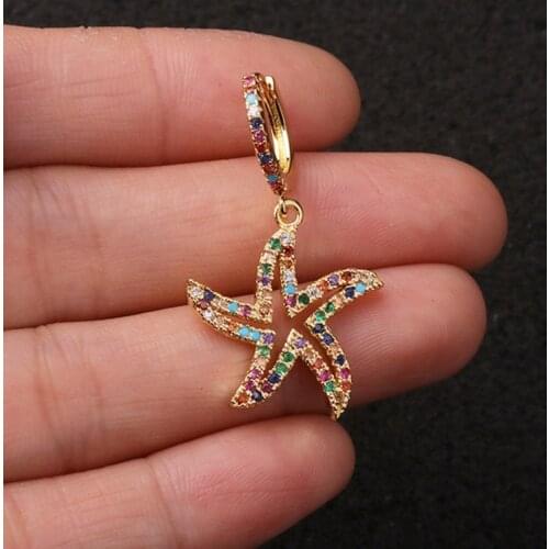 Korean Light Luxury 925 Silver Moon Star Drop Earrings Gold Ins Star Zircon Small Hoop Earrings for Women Jewelry Gift Brincos