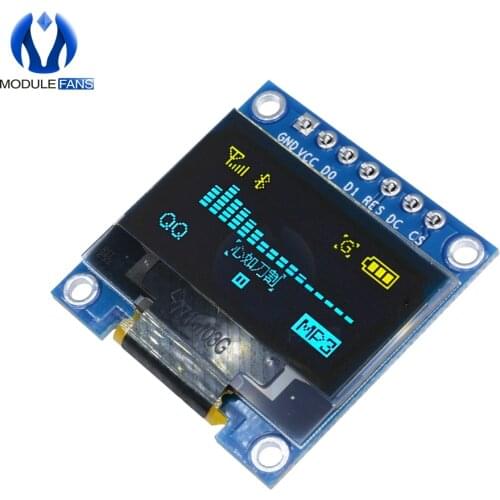 0.96" Blue Yellow 0.96 Inch OLED Module 128X64 OLED LCD LED Display Module For Arduino IIC I2C DC 3V-5V SPI Serial Module